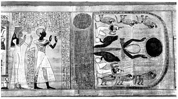Her-Heru, the first Priest-King, and Queen Netchemet reciting a Hymn to the Rising Sun